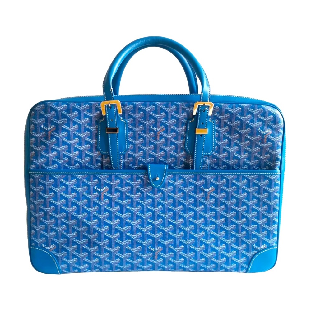 Auth Goyard Ambassede MM in **Rare** Light Blue